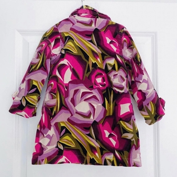 Missoni Target girls floral Fall soft velvet lined Jacket Coat size 18-24 months - Picture 2 of 3
